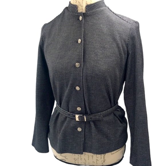Kemington Express Black & Gray Business High Neck Top Jacket Size M - Picture 1 of 4